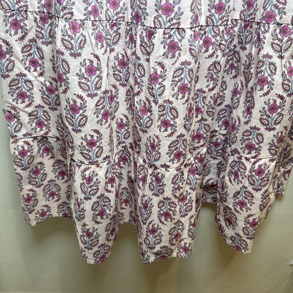 J. Crew Factory Ruffle Sleeve Midi Dress Pink Floral Women's Size 6 Style BY539 - Picture 4 of 16